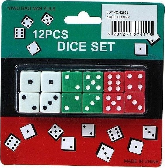 Zestaw 12 kości do gry