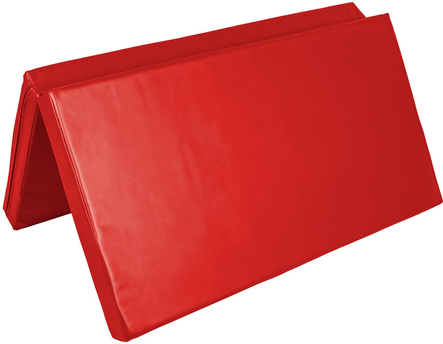 Materac dwuczęściowy z rzepami UNDERFIT 130 x 120 x 10 cm miękki czerwony