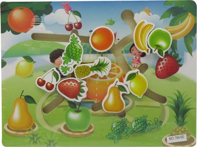 Ramiz Drewniany Zestaw Puzzli Owoce Warzywa