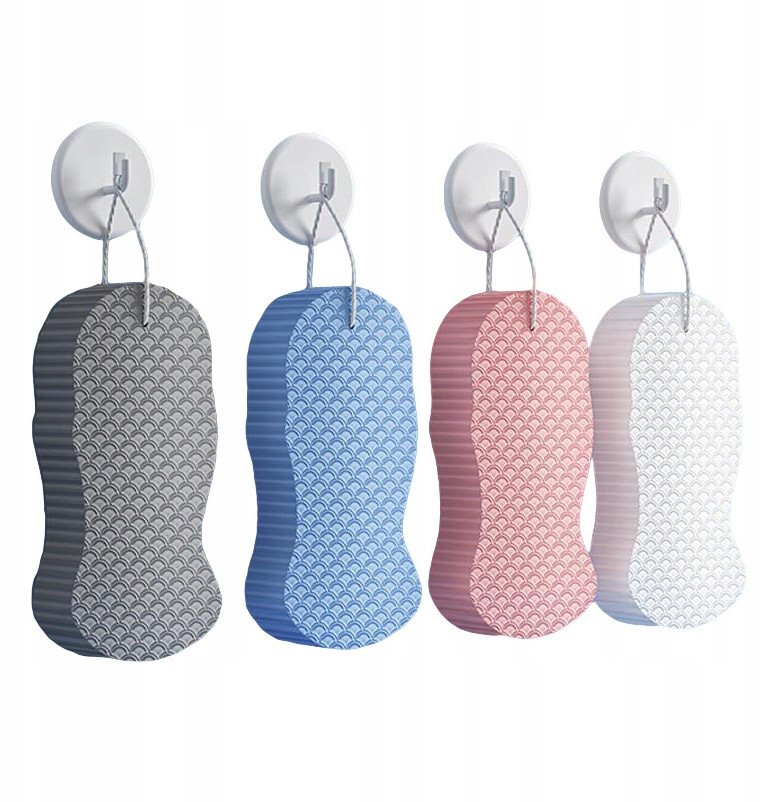 Zestaw GĄBEK do MYCIA Kąpieli PEELINGU Złuszczająca RYBIE ŁUSKI 4 Sztuki