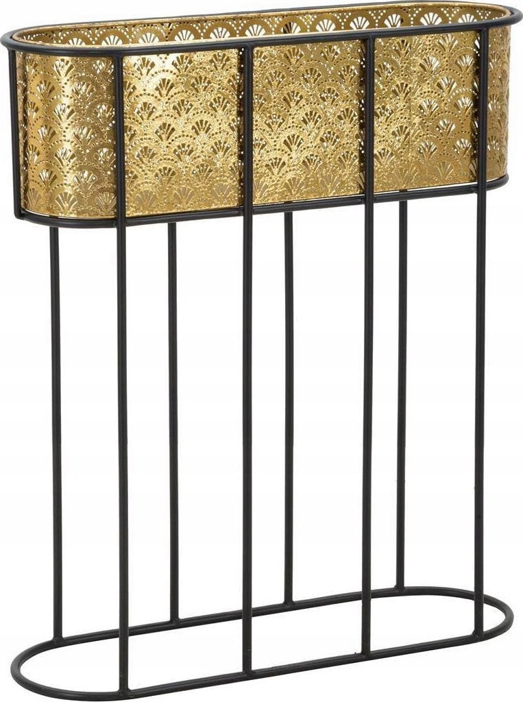 Ferretti Osłonka na doniczki na stojaku, metalowa koronka, wys. 70 cm