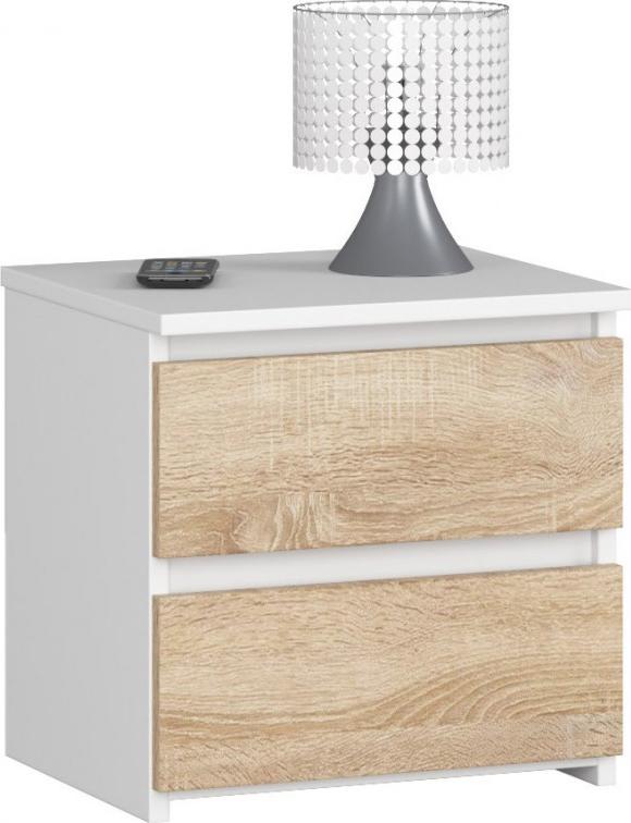 Fabryka Mebli Akord SZAFKA NOCNA CL2 40 cm BIAŁA / SONOMA