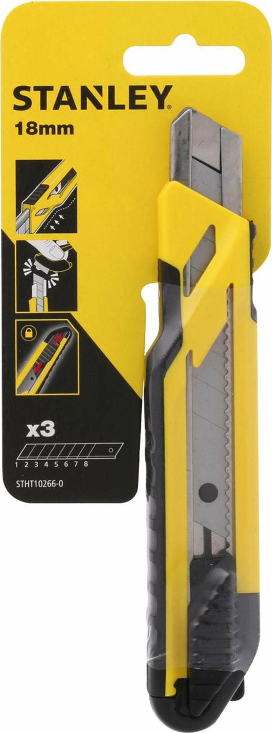 Stanley NÓŻ PLASTIKOWY Z 3 OSTRZAMI TPR 18 MM [L] (ZAM 102801) 102661 STANLEY