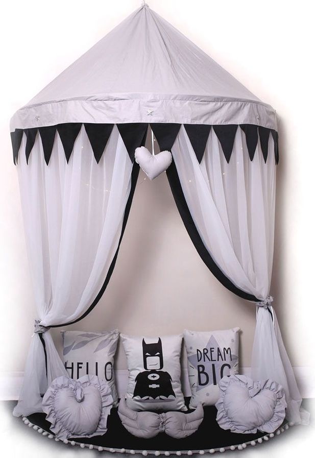 Elior Szaro-czarny baldachim dla chłopca z batmanem - Sentopia 4X