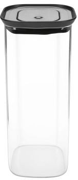 Pojemnik kuchenny, szkło borokrzemowe/stal nierdzewna, 1,9 l, 11 x 11 x 26 cm / Lurch