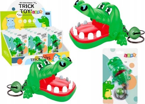 Breloczek LeanToys Brelok Z Gryzącym Krokodylkiem Dzwoneczek Zielony