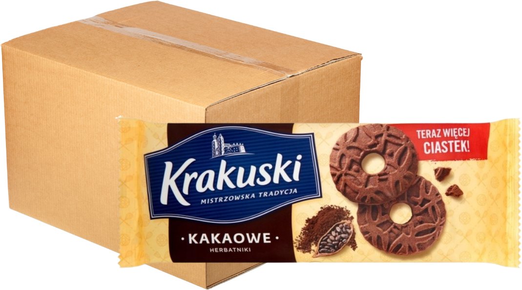 Krakuski Kakaowe Herbatniki 163 g x 24 sztuk