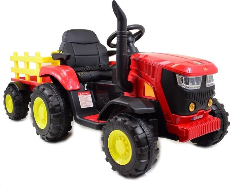 Import SUPER-TOYS Mocny traktor na akumulator dla dziecka z przyczepą 2x45W hl3388