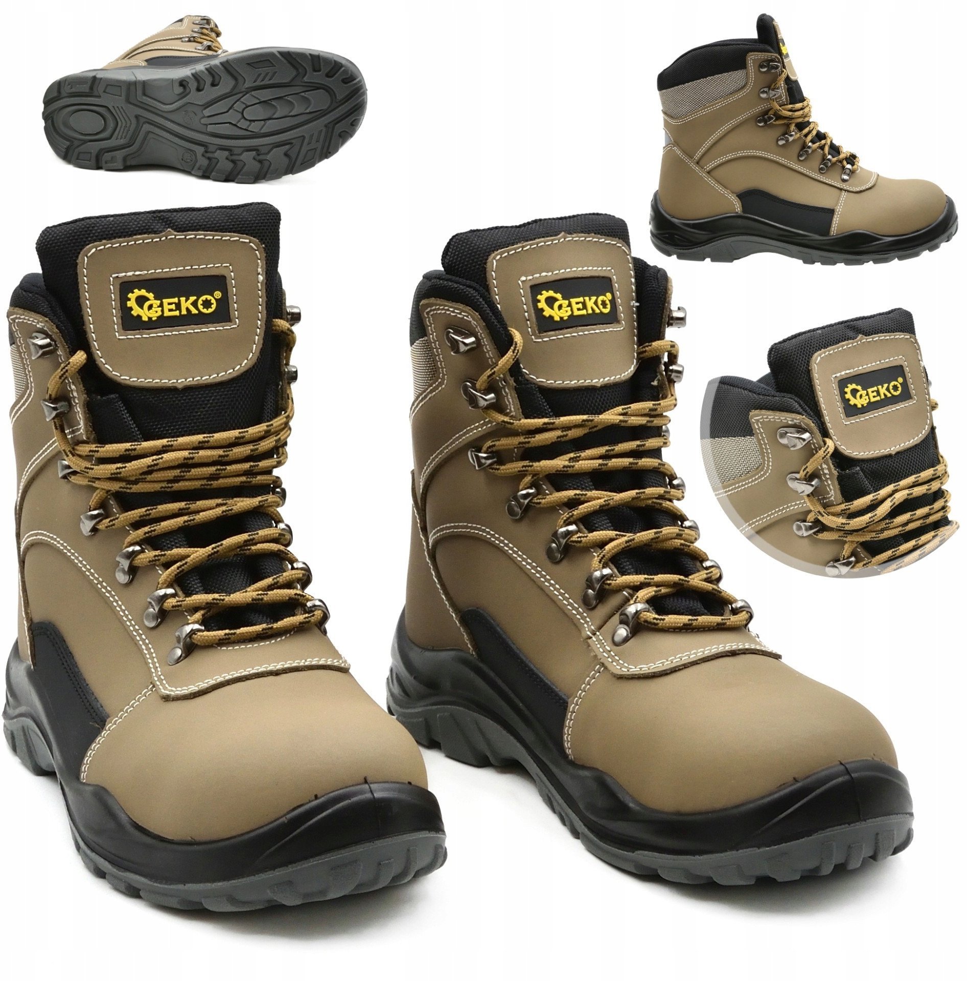 Geko Buty ochronne model nr 7 nubuk wysokie S3 SRC rozmiar 39 - 46