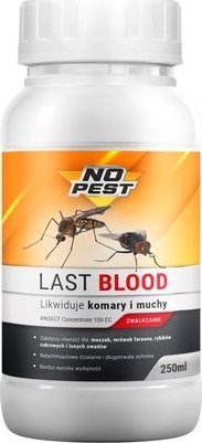 NO PEST Oprysk na Komary 250ml Preparat Koncentrat Środek do Opryskiwania Pryskania na Komary Muchy Meszki Owady