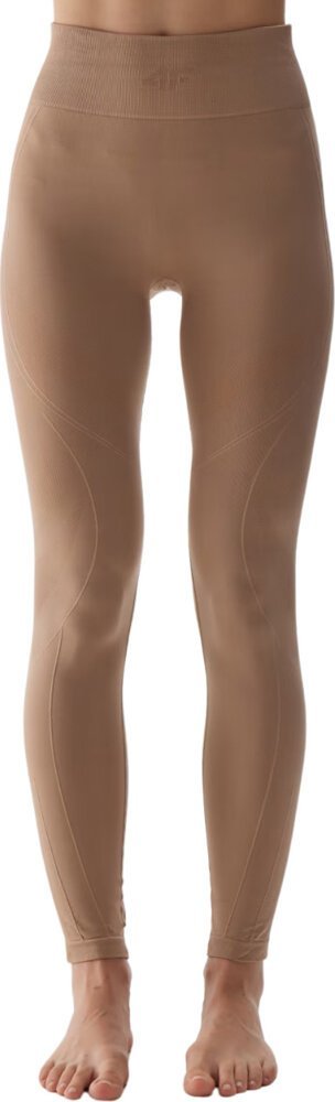 4f Legginsy termoaktywne damskie 4F F157 jasny brąz 4FWAW24USEAF157 82S M/L