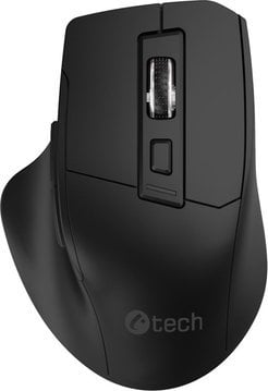 Mysz C-Tech C-TECH myš Ergo WLM-05, bezdrátová, 1600DPI, 6 tlačítek, USB nano receiver, černá