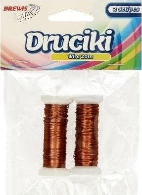 BREWIS Druciki florystyczne miedziane 20m 2szt