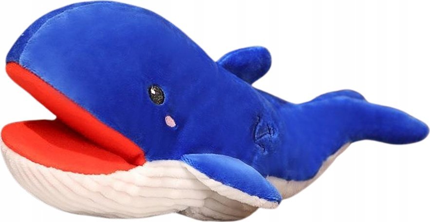 LeanToys Pluszowa Maskotka Wieloryb Niebieski Pacynka 30 cm