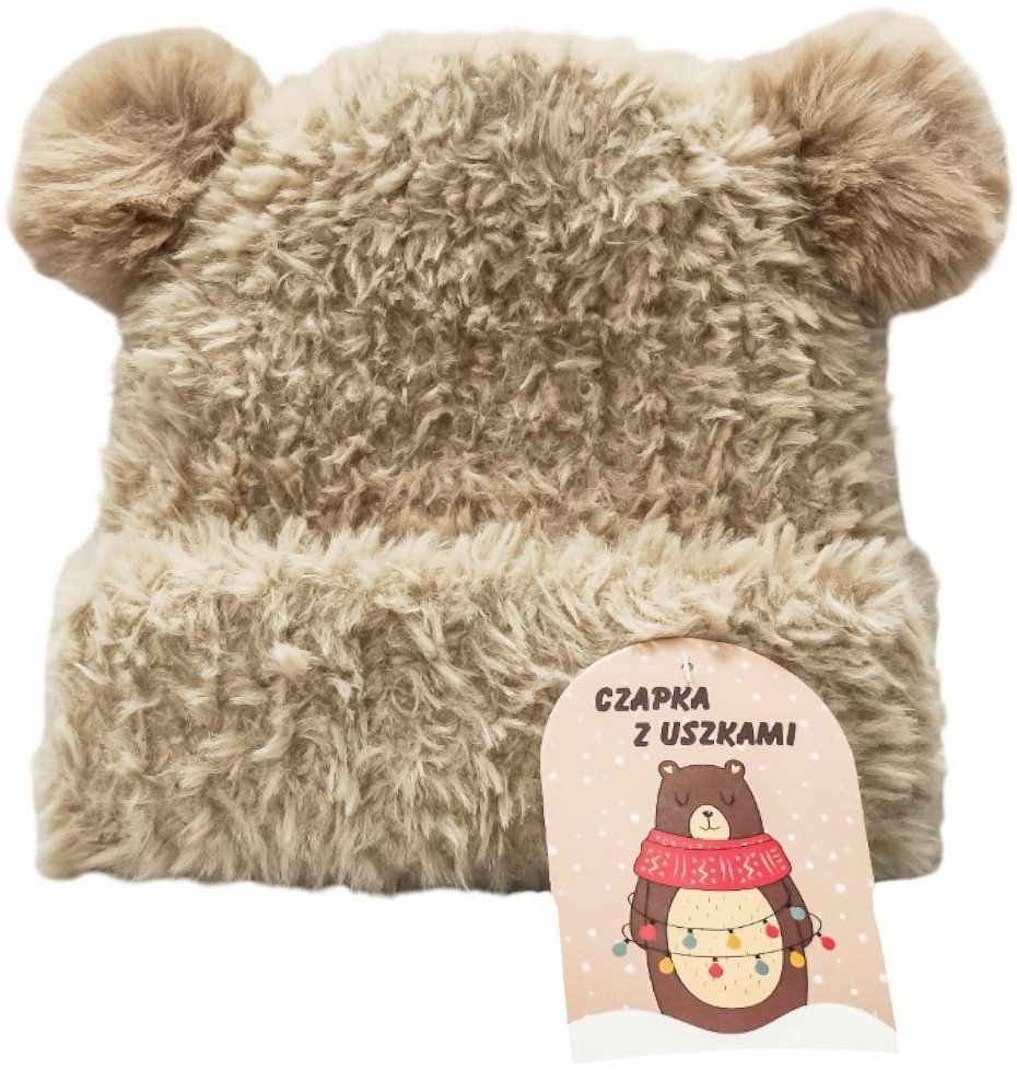 Beżowa czapka z uszami