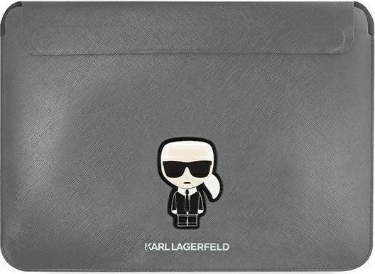 Etui na tablet Karl Lagerfeld Sleeve KLCS14PISFG 13/14 srebrny/srebrny Saffiano Ikonik Karl
