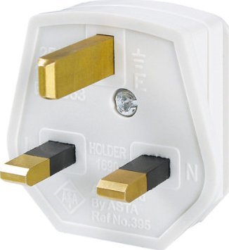 Bachmann Wtyczka z uziemieniem BACHMANN, Anglia UK 13A / 250V biała, bezpiecznik 13A