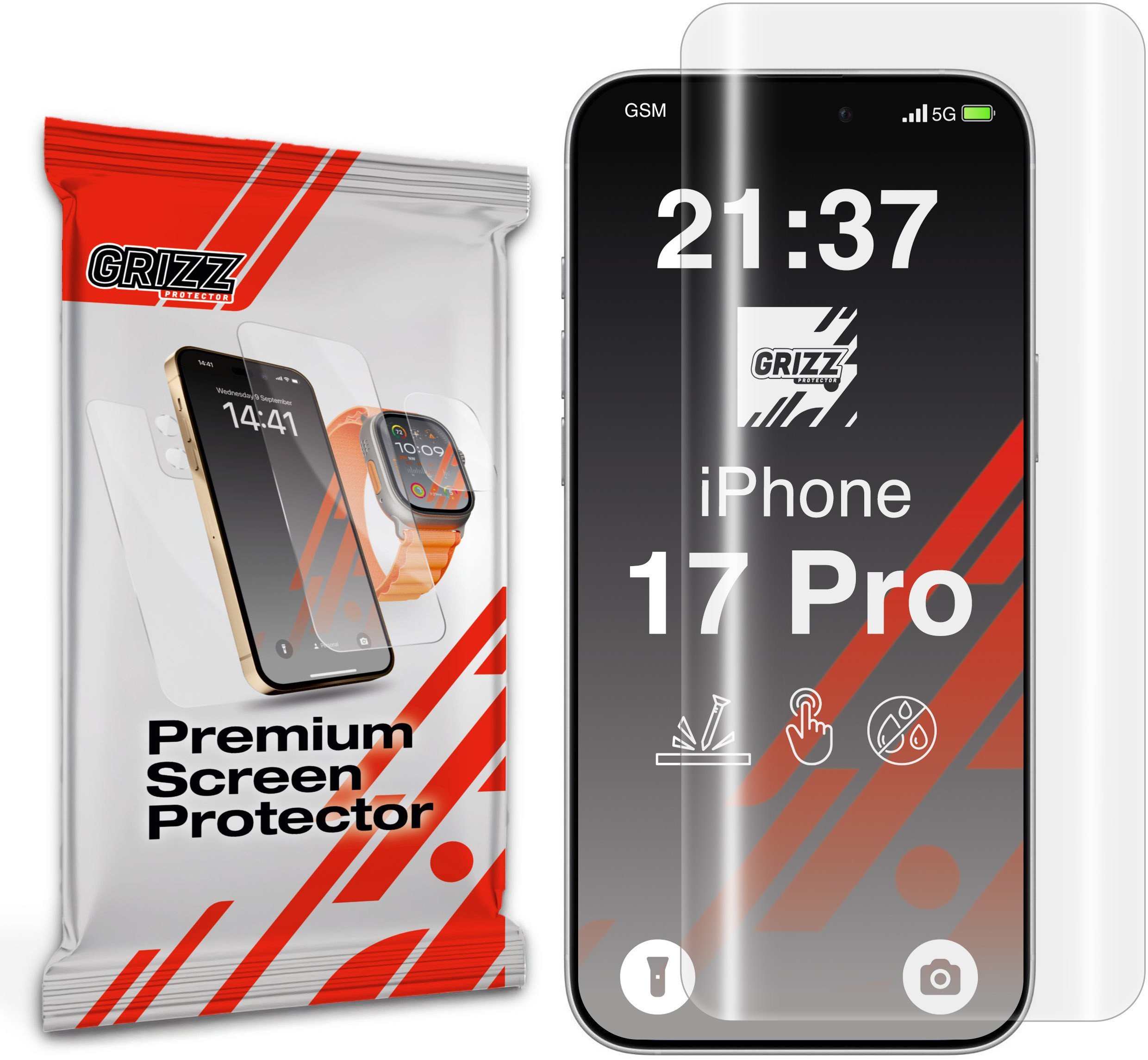 Folia hydrożelowa GrizzGlass Hydrofilm do Apple iPhone 17 Pro