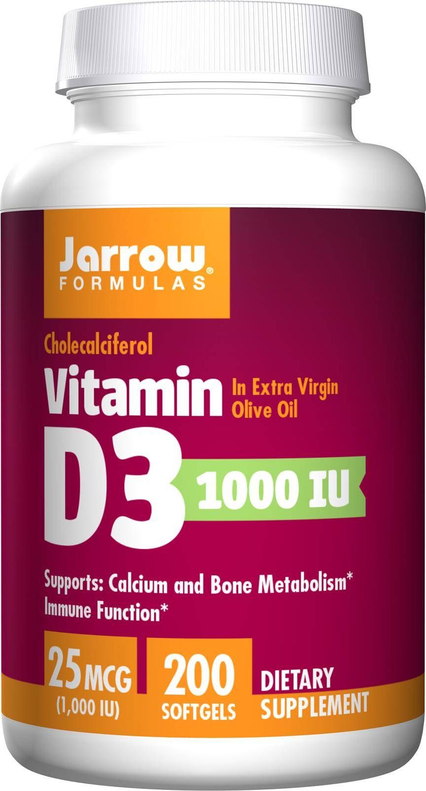 Jarrow Jarrow Vitamin D3 1000IU 200 kaps. - JAR/035