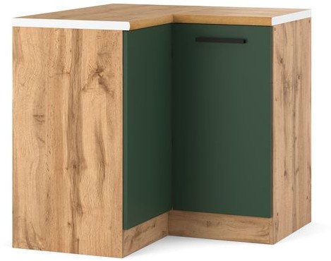 Szafka Kuchenna Stojąca Narożna Z Blatem 90cm Blande Wotan Zieleń