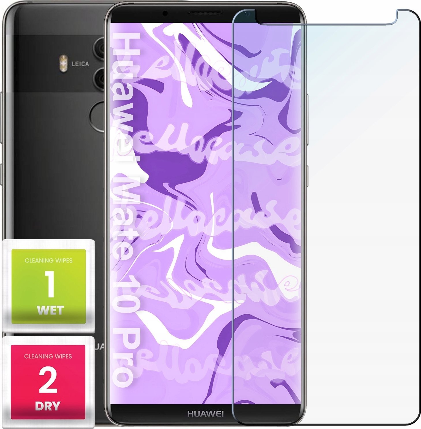 Hello Case Szkło Hartowane do Huawei Mate 10 Pro (szybka 9H, płaskie 2.5D, ochronne)