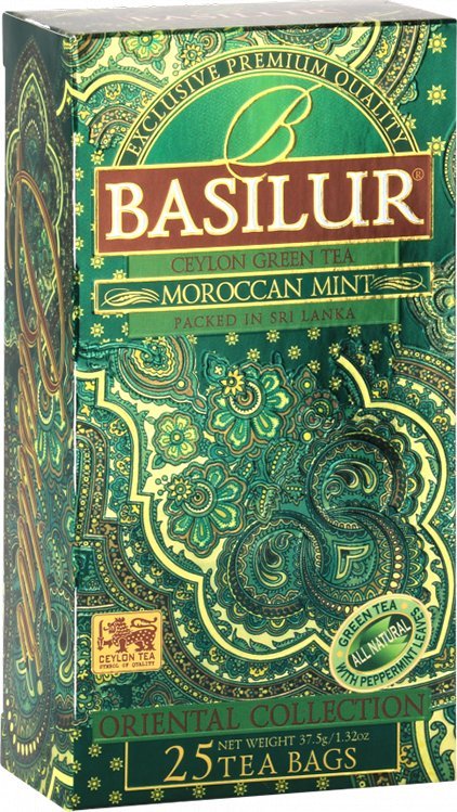 Basilur Basilur MOROCCAN MINT herbata zielona mięta marokańska - ekspresowa 25 x 1,5 g