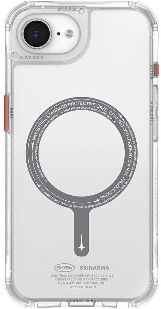 Etui Skinarma Saido MagSafe do iPhone 16e przezroczysty