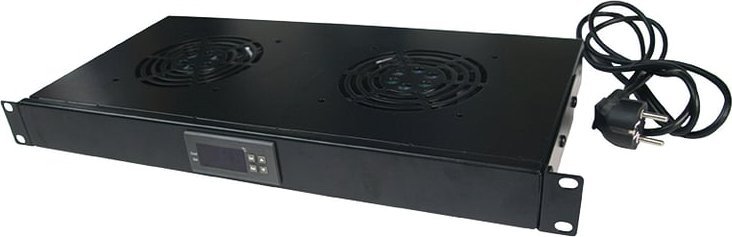LogiLink Rack acc Logilink Fan unit with thermostat black