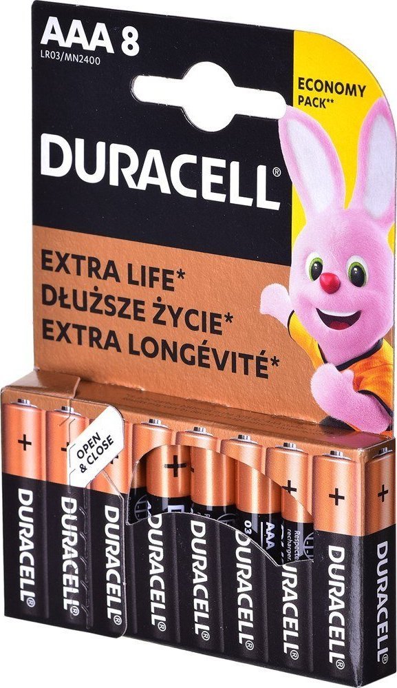 Duracell Zestaw baterii alkaliczne Duracell (x 8)