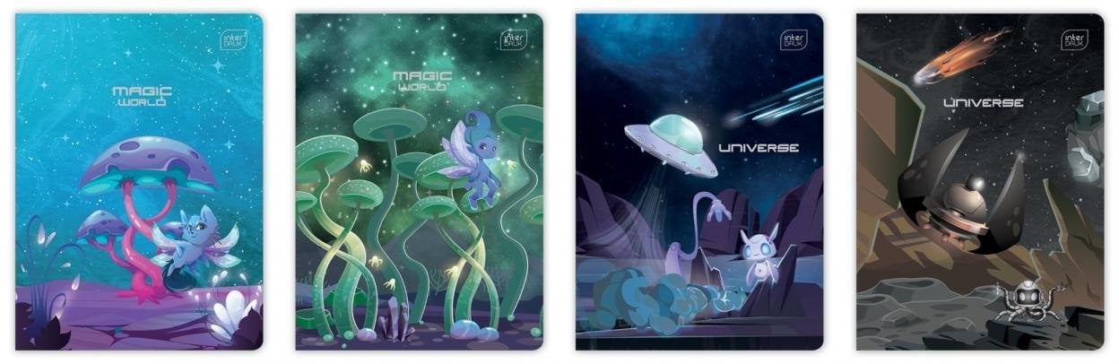 Zeszyt A5/16K trzylinia kolor Fantasy (20szt)