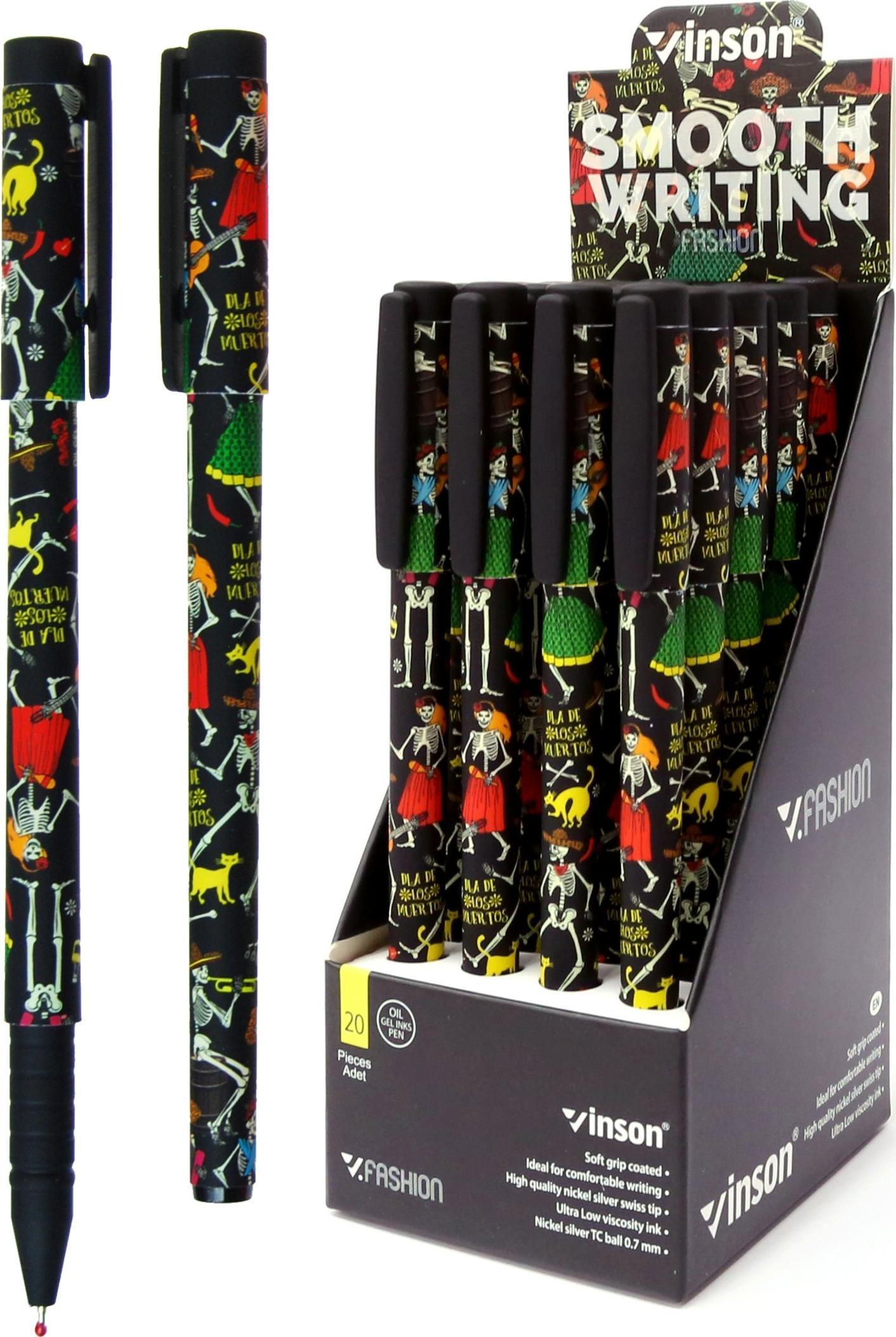 Titanum Długopis Vinson Kościotrupy 0,7mm 20 szt DISPLAY