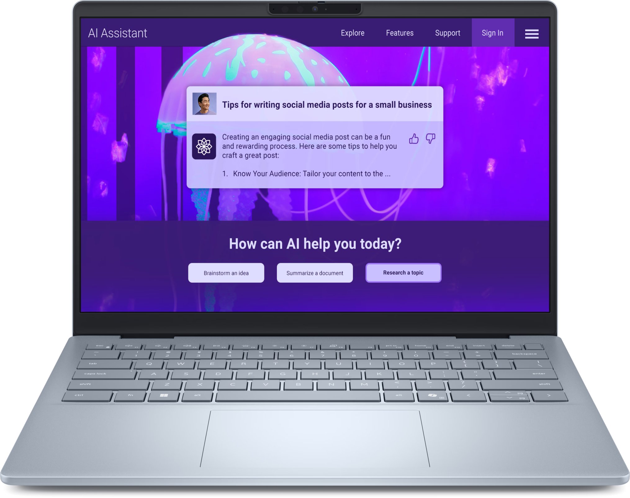 Laptop Dell 14 Plus DB14250 Ultra 7 256V / 16 GB / 1 TB / W11 / 90 Hz (1425-2839)