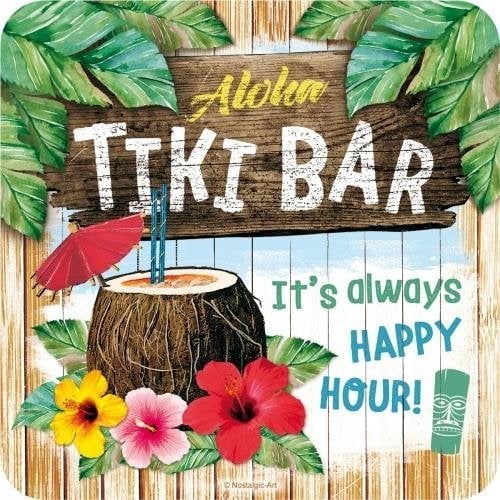 NOSTALGIC ART PODSTAWKA METALOWA POD KUBEK Tiki Bar