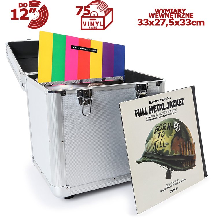 Futerał na płyty winylowe RC100 srebrny Power Dynamics one size