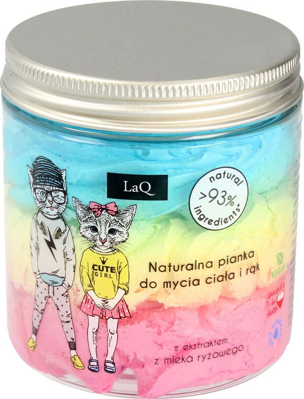 LaQ Naturalna pianka do mycia ciała i rąk dla dzieci