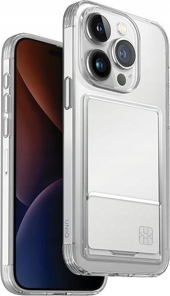 Uniq UNIQ etui Air Fender ID iPhone 15 Pro 6.1" nude transparent Cardslot
