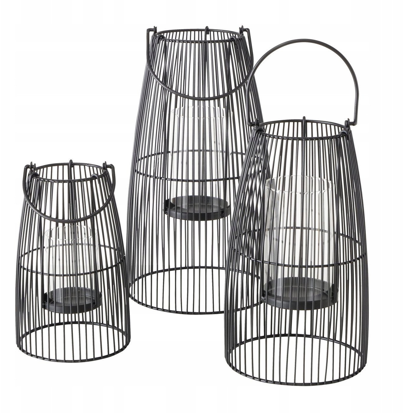 Zestaw metalowych lampionów CINTA, 25 - 40 cm