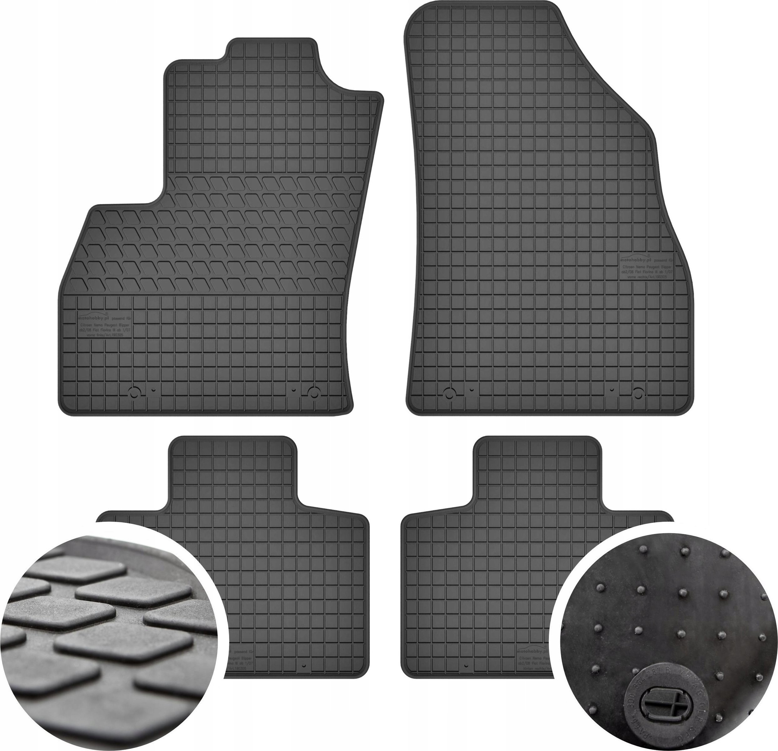 GeyerHosaja Dywaniki gumowe do Peugeot Bipper (2008-2017)