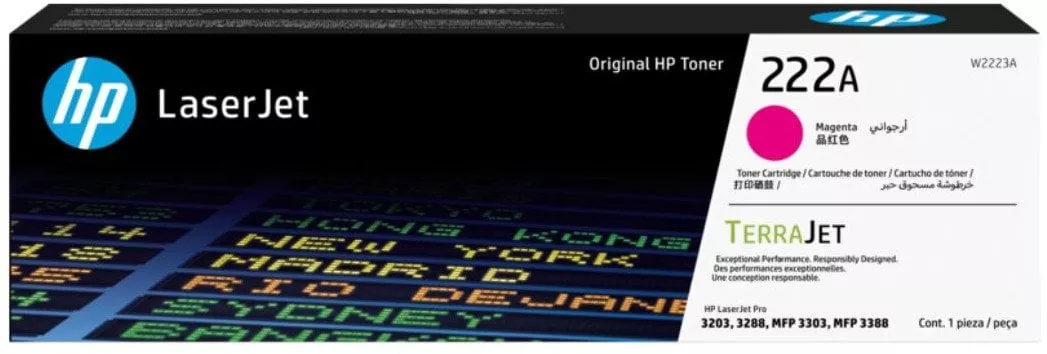 HP 222A - Magenta - original - LaserJet - Tonerpatrone (W2223A) - fur Color LaserJet Pro MFP 3302fdn, MFP 3303fdw