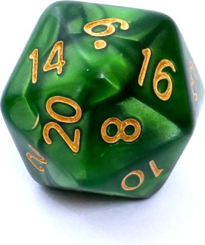 Rebel Komplet kości RPG Perłowe - Zielone