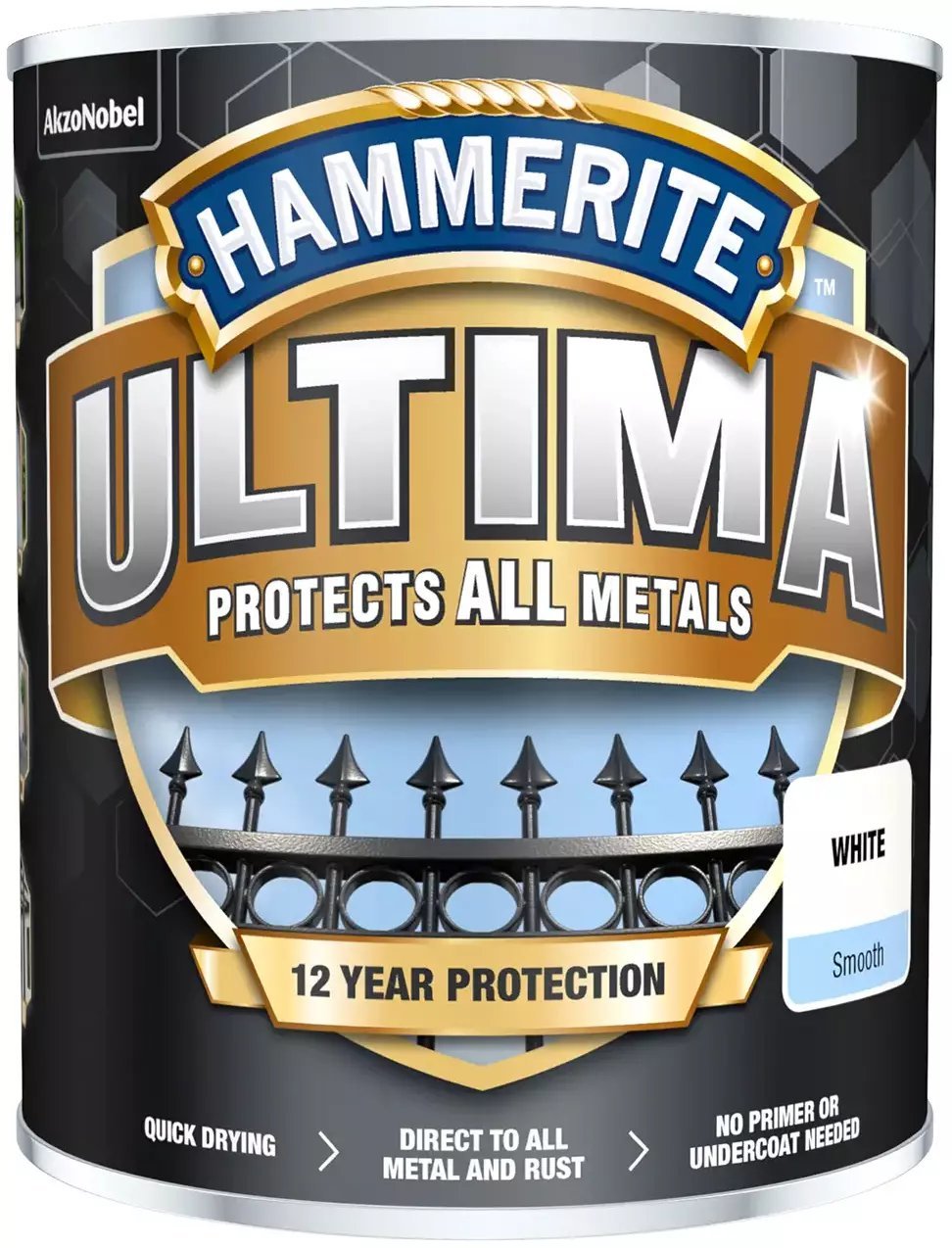 Hammerite Ultima Metalmaling - Biały - RAL 9016 - 750 ml.