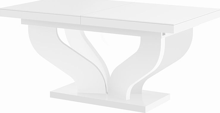 Elior Rozkładany stół biały połysk - Tutto