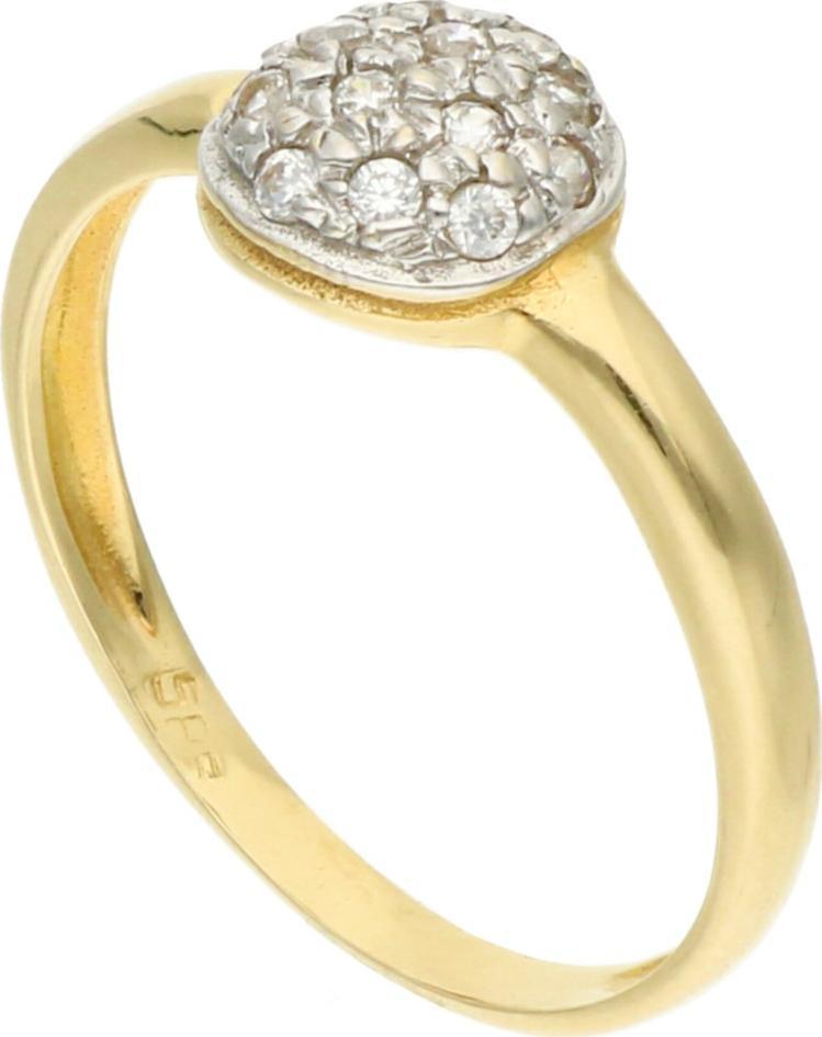 Rosanto Ciekawy złoty pierścionek z cyrkoniami roz. 17 585 14k