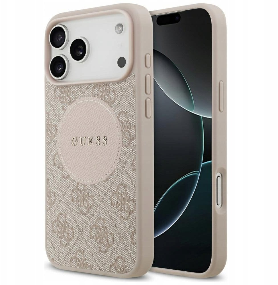 Guess Case 4G Circle Classic Logo MagSafe for iPhone 17 Pro Max pink
