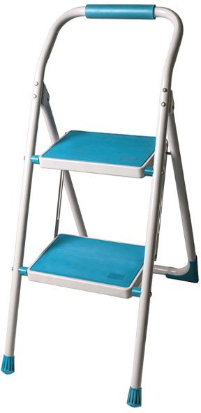 Składana drabina domowa drabinka 2 stopniowa z półką do 150 kg uniwersalna