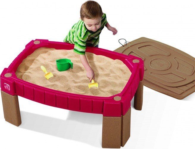 Step2 Duża Piaskownica Stół Z Pokrywą Tor Samochodowy 91.4x41.7 cm (759499)
