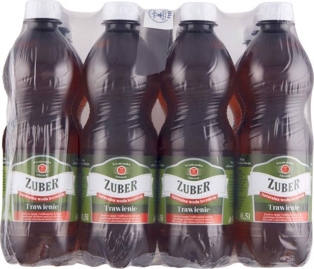 Woda Kryniczanka Zuber Naturalna woda lecznicza trawienie 0,5 l x 12 sztuk