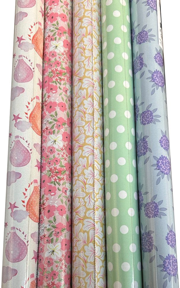 Papier świąteczny do pakowania kolorowy 70cmx3m MIX 4szt