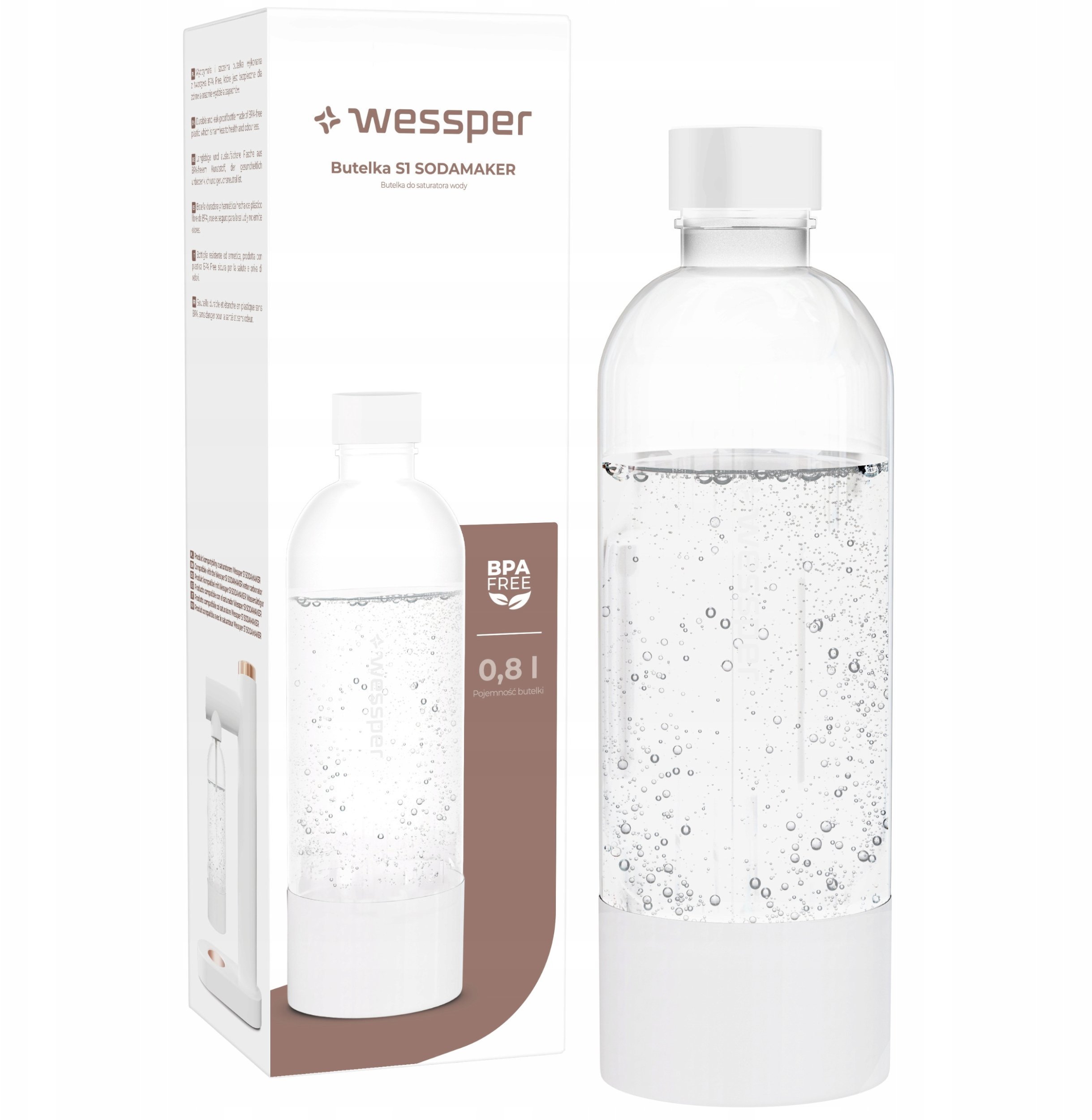 Butelka do saturatora Wessper WES082-WH (WES082-WH-BOTTLE)