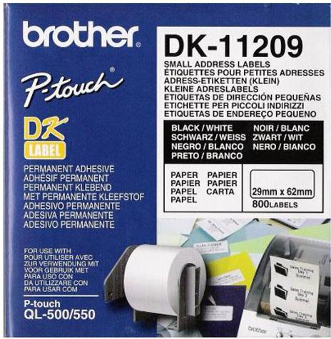 Brother taśma DK-11209 (black on white)